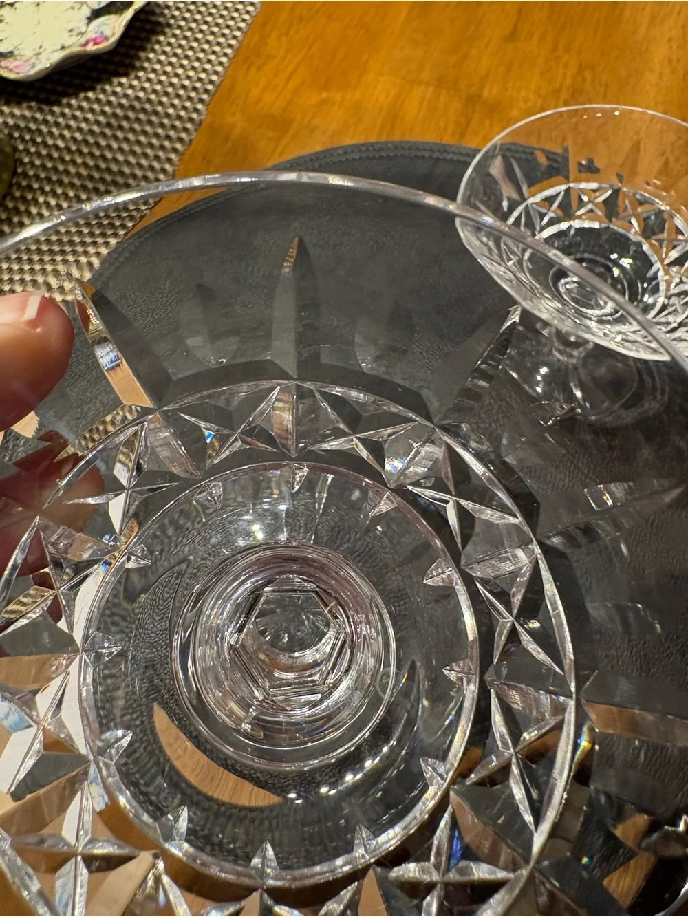 Vintage Waterford Kylemore Crystal 2 cocktail glasses and 1 brandy